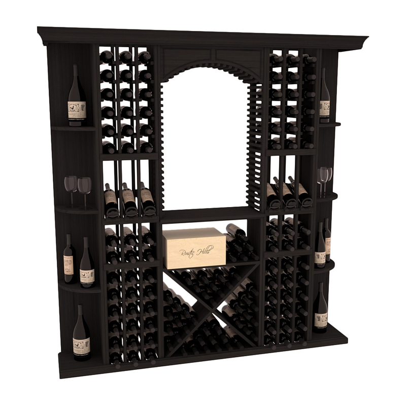 InstaCellar - Siena Wine Cellar Kit in Grand Mahogany Black stained without WineSafe™ Satin Sealant