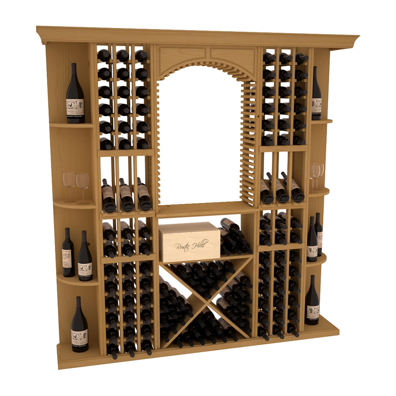 InstaCellar - Siena Wine Cellar Kit in Ponderosa Pine Oak stained without WineSafe™ Satin Sealant