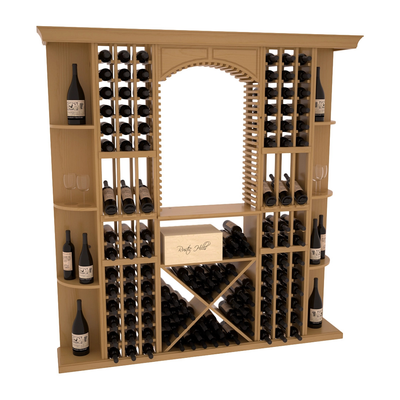 InstaCellar - Siena Wine Cellar Kit in Ponderosa Pine Oak stained with WineSafe™ Satin Sealant
