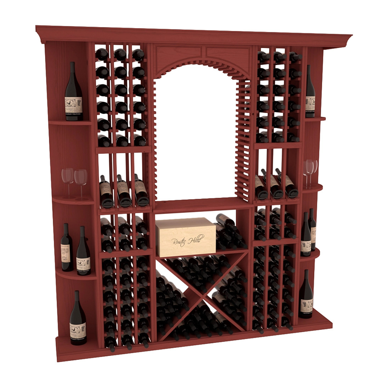 InstaCellar - Siena Wine Cellar Kit in Ponderosa Pine Cherry stained without WineSafe™ Satin Sealant