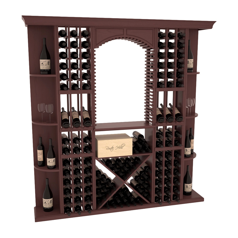 InstaCellar - Siena Wine Cellar Kit in Ponderosa Pine Walnut stained with WineSafe™ Satin Sealant