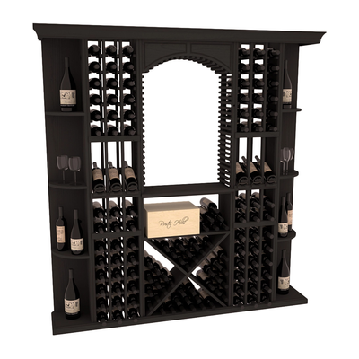 InstaCellar - Siena Wine Cellar Kit in Ponderosa Pine Black stained without WineSafe™ Satin Sealant
