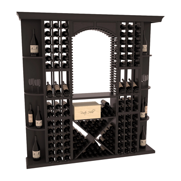 InstaCellar - Siena Wine Cellar Kit in Ponderosa Pine Black stained with WineSafe™ Satin Sealant