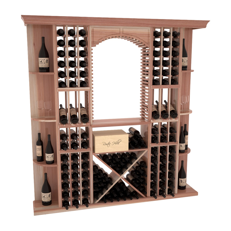InstaCellar - Siena Wine Cellar Kit in Premium Redwood Unstained with WineSafe™ Satin Sealant