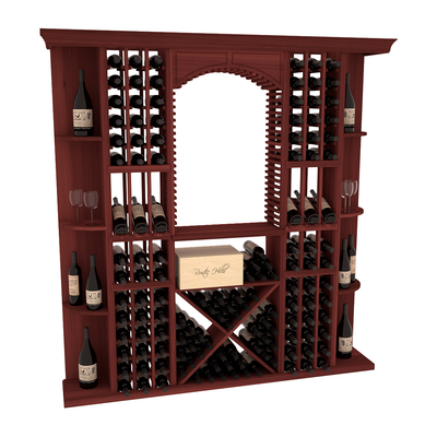 InstaCellar - Siena Wine Cellar Kit in Premium Redwood Cherry stained without WineSafe™ Satin Sealant