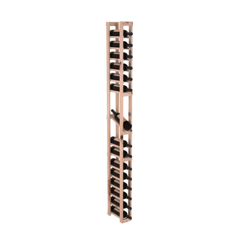 InstaCellar - 1 Column Display Row Rack in Knotty Alder Unstained with WineSafe™ Satin Sealant
