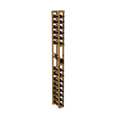 InstaCellar - 1 Column Display Row Rack in Knotty Alder Oak stained without WineSafe™ Satin Sealant