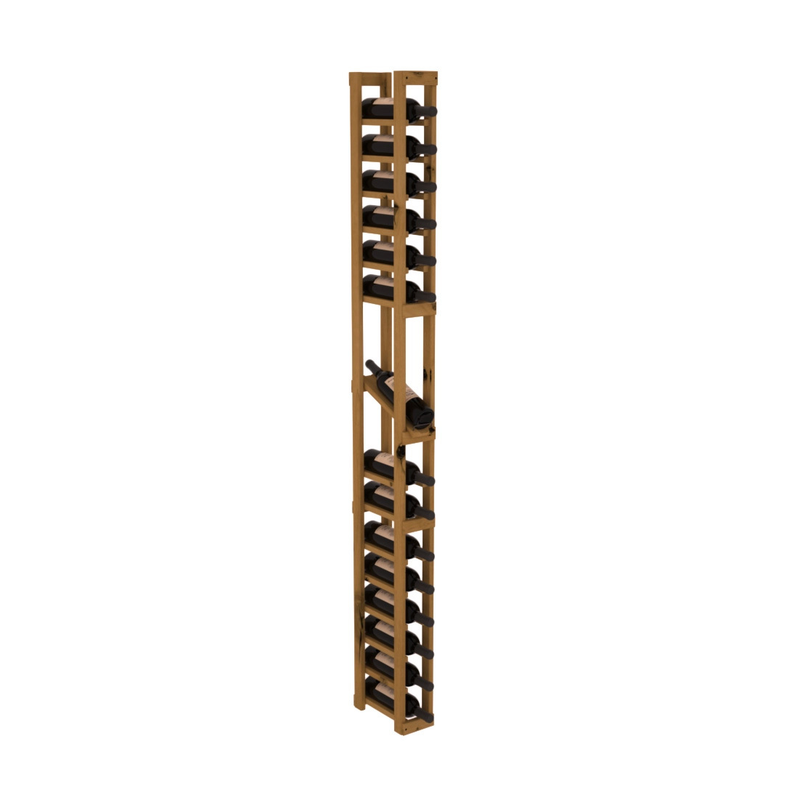 InstaCellar - 1 Column Display Row Rack in Knotty Alder Oak stained without WineSafe™ Satin Sealant