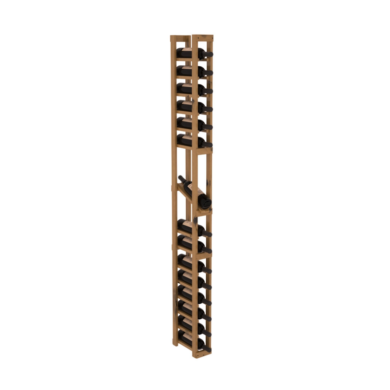 InstaCellar - 1 Column Display Row Rack in Knotty Alder Oak stained with WineSafe™ Satin Sealant