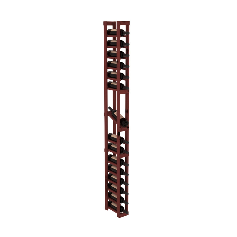 InstaCellar - 1 Column Display Row Rack in Knotty Alder Cherry stained without WineSafe™ Satin Sealant