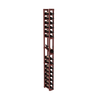 InstaCellar - 1 Column Display Row Rack in Knotty Alder Cherry stained with WineSafe™ Satin Sealant