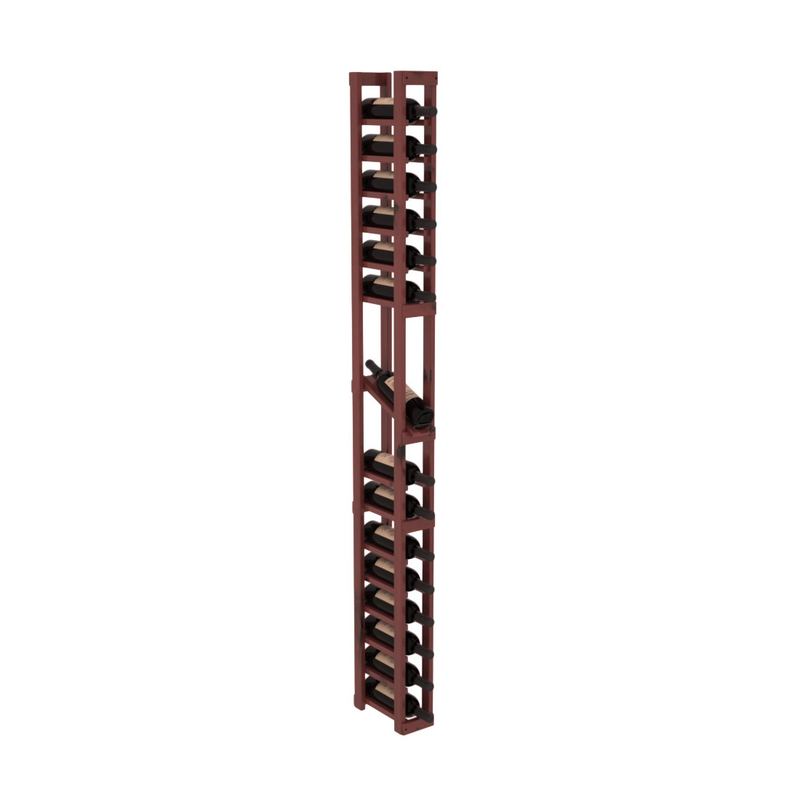 InstaCellar - 1 Column Display Row Rack in Knotty Alder Cherry stained with WineSafe™ Satin Sealant