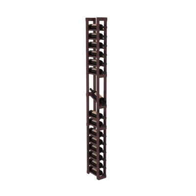 InstaCellar - 1 Column Display Row Rack in Knotty Alder Walnut stained with WineSafe™ Satin Sealant