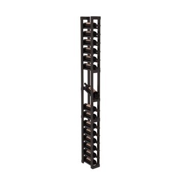 InstaCellar - 1 Column Display Row Rack in Knotty Alder Black stained with WineSafe™ Satin Sealant