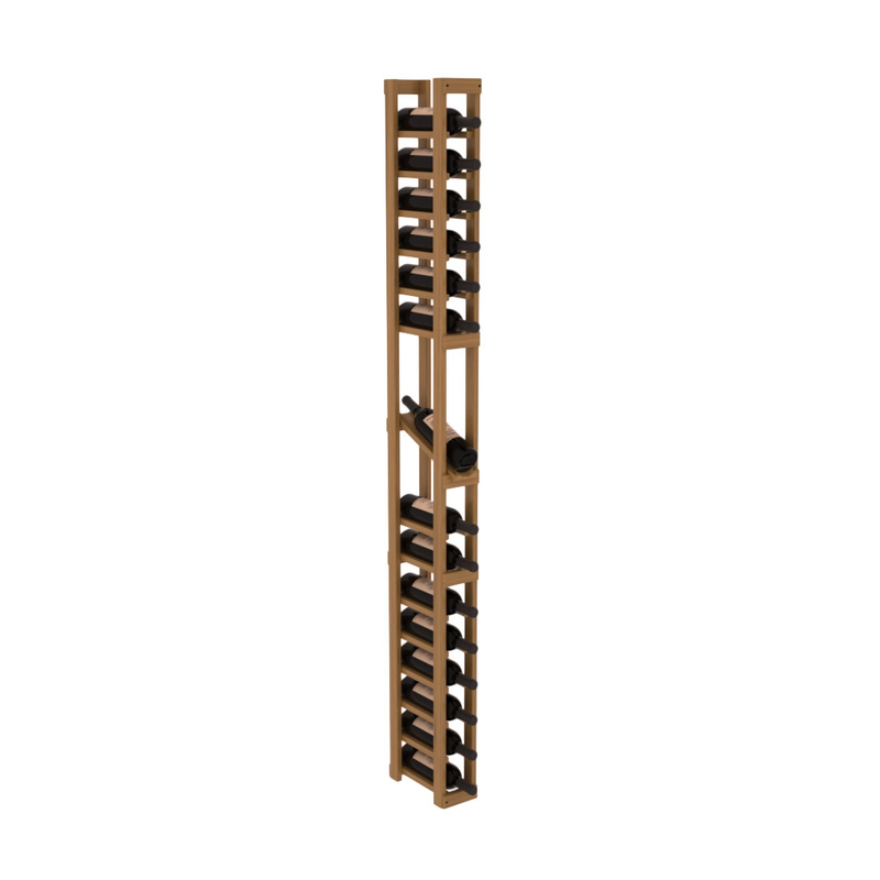 InstaCellar - 1 Column Display Row Rack in Grand Mahogany Oak stained with WineSafe™ Satin Sealant