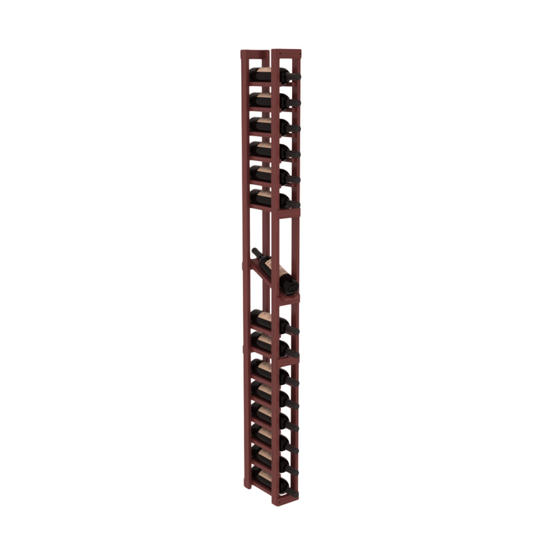 InstaCellar - 1 Column Display Row Rack in Grand Mahogany Cherry stained with WineSafe™ Satin Sealant
