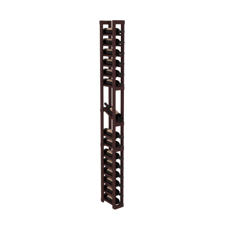 InstaCellar - 1 Column Display Row Rack in Grand Mahogany Walnut stained without WineSafe™ Satin Sealant