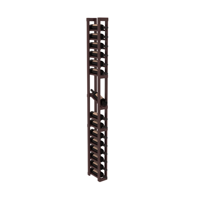 InstaCellar - 1 Column Display Row Rack in Grand Mahogany Walnut stained with WineSafe™ Satin Sealant