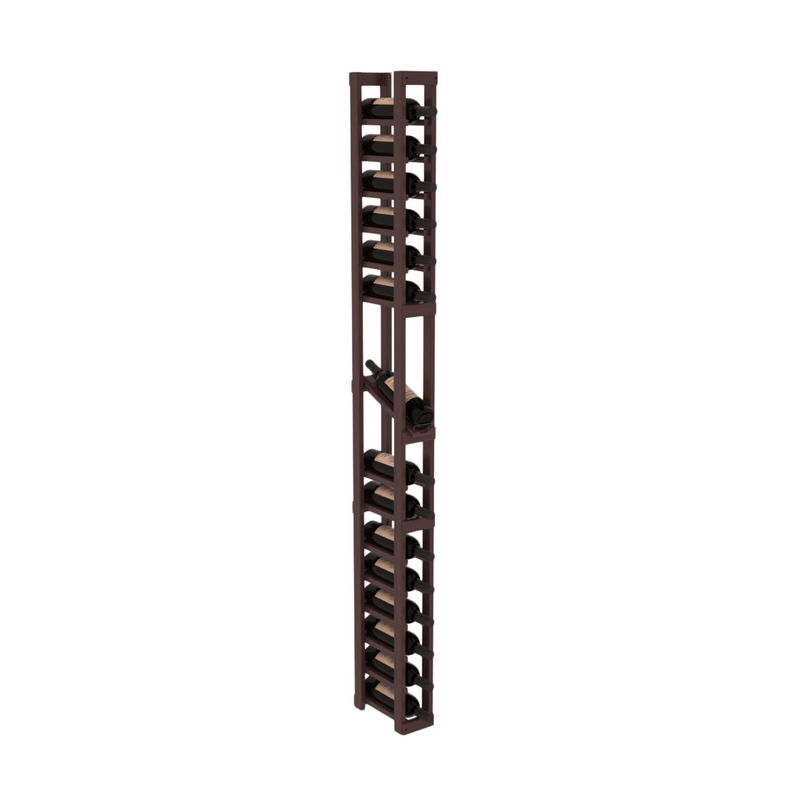 InstaCellar - 1 Column Display Row Rack in Grand Mahogany Walnut stained with WineSafe™ Satin Sealant