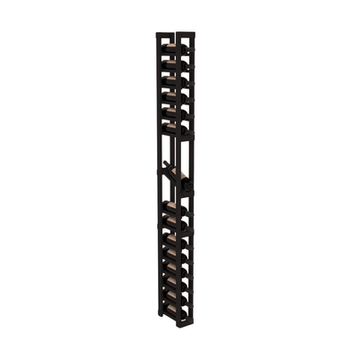 InstaCellar - 1 Column Display Row Rack in Grand Mahogany Black stained without WineSafe™ Satin Sealant