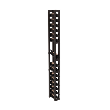InstaCellar - 1 Column Display Row Rack in Grand Mahogany Black stained with WineSafe™ Satin Sealant