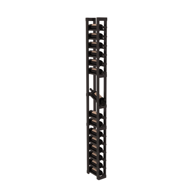 InstaCellar - 1 Column Display Row Rack in Grand Mahogany Black stained with WineSafe™ Satin Sealant