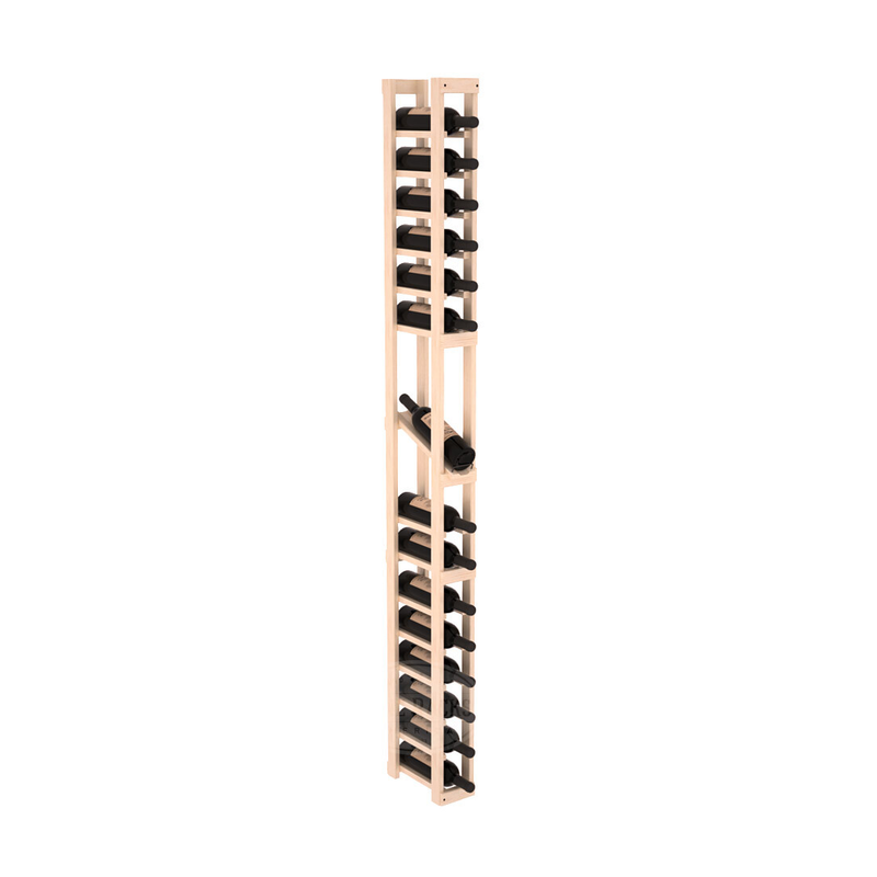 InstaCellar - 1 Column Display Row Rack in Ponderosa Pine Unstained with WineSafe™ Satin Sealant