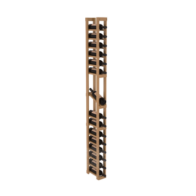 InstaCellar - 1 Column Display Row Rack in Ponderosa Pine Oak stained with WineSafe™ Satin Sealant