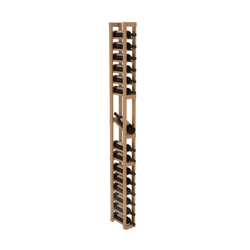 InstaCellar - 1 Column Display Row Rack in Ponderosa Pine Oak stained with WineSafe™ Satin Sealant