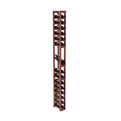 InstaCellar - 1 Column Display Row Rack in Ponderosa Pine Cherry stained with WineSafe™ Satin Sealant