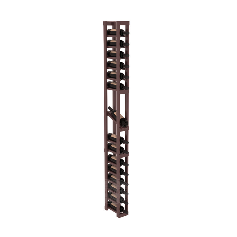InstaCellar - 1 Column Display Row Rack in Ponderosa Pine Walnut stained with WineSafe™ Satin Sealant
