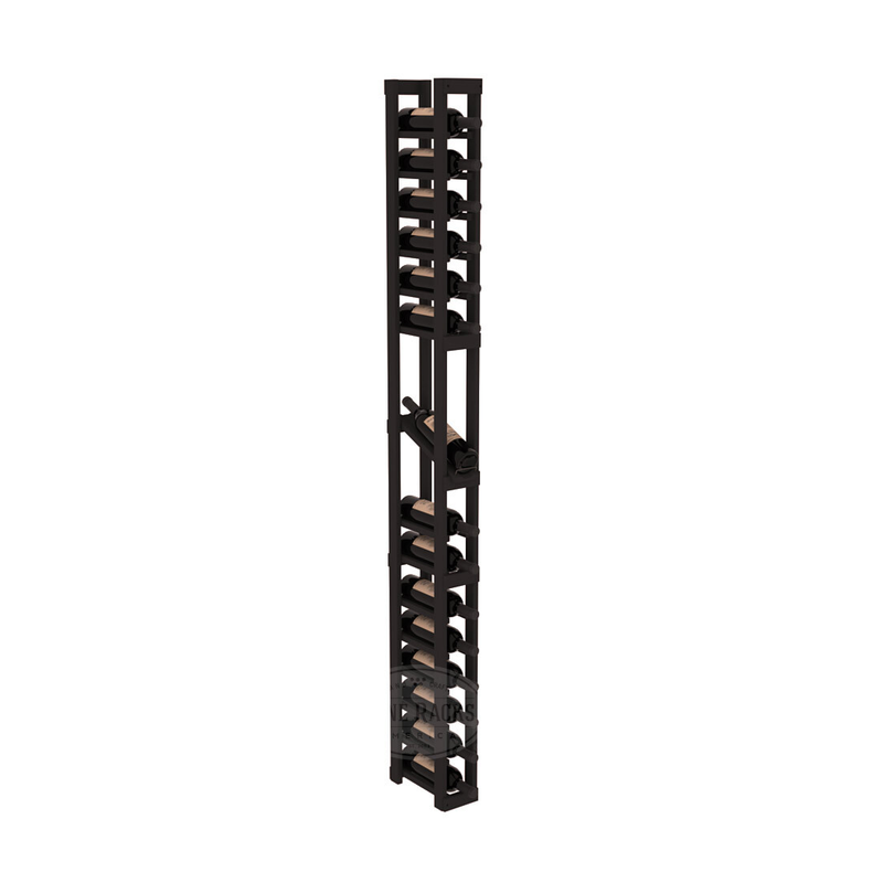 InstaCellar - 1 Column Display Row Rack in Ponderosa Pine Black stained without WineSafe™ Satin Sealant