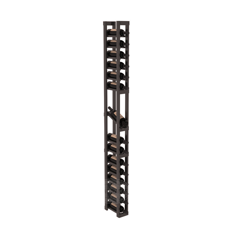 InstaCellar - 1 Column Display Row Rack in Ponderosa Pine Black stained with WineSafe™ Satin Sealant