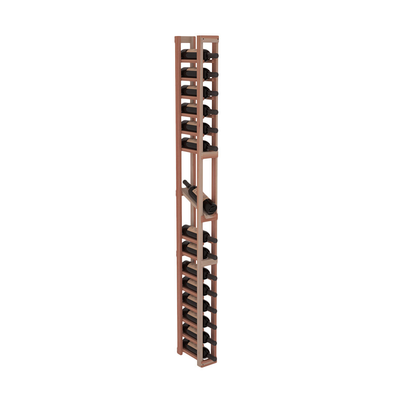 InstaCellar - 1 Column Display Row Rack in Premium Redwood Unstained without WineSafe™ Satin Sealant