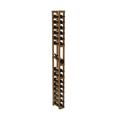 InstaCellar - 1 Column Display Row Rack in Premium Redwood Oak stained without WineSafe™ Satin Sealant