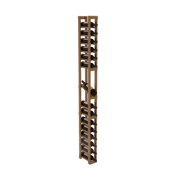 InstaCellar - 1 Column Display Row Rack in Premium Redwood Oak stained with WineSafe™ Satin Sealant