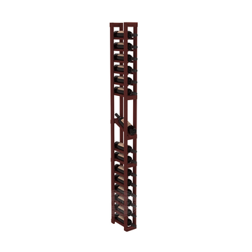 InstaCellar - 1 Column Display Row Rack in Premium Redwood Cherry stained without WineSafe™ Satin Sealant