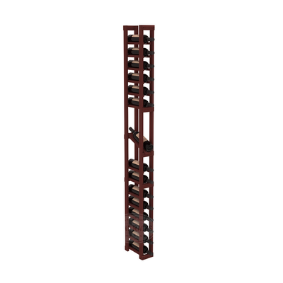 InstaCellar - 1 Column Display Row Rack in Premium Redwood Cherry stained without WineSafe™ Satin Sealant
