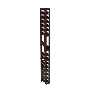 InstaCellar - 1 Column Display Row Rack in Premium Redwood Walnut stained without WineSafe™ Satin Sealant