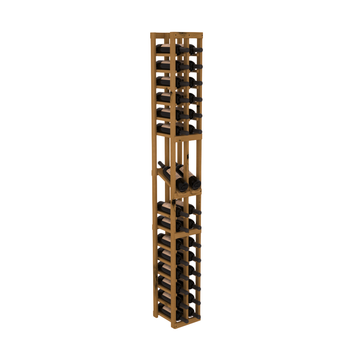 InstaCellar - 2 Column Display Row Rack in Knotty Alder Oak stained without WineSafe™ Satin Sealant