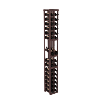 InstaCellar - 2 Column Display Row Rack in Knotty Alder Walnut stained with WineSafe™ Satin Sealant