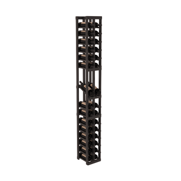 InstaCellar - 2 Column Display Row Rack in Knotty Alder Black stained with WineSafe™ Satin Sealant