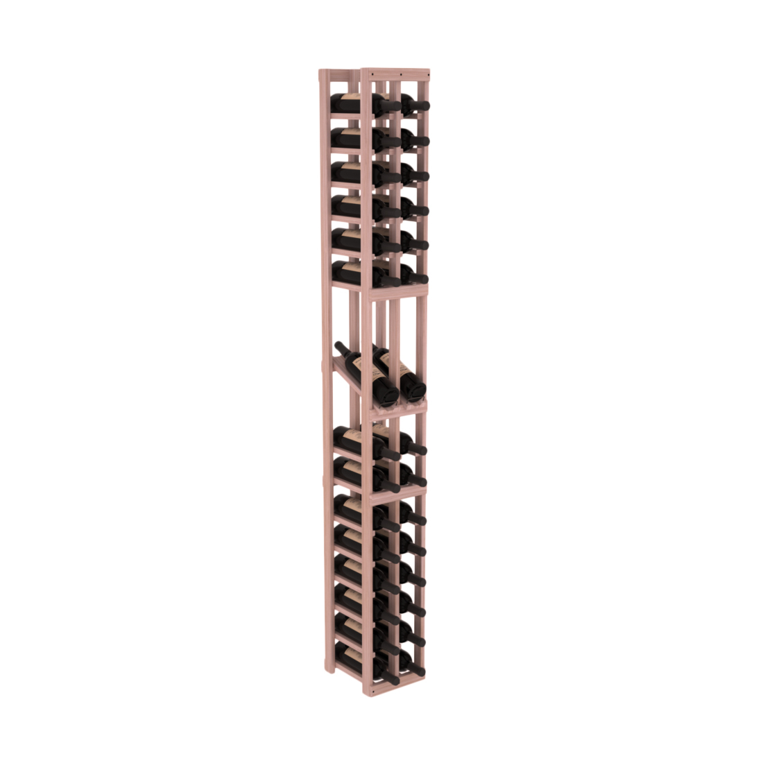 InstaCellar - 2 Column Display Row Rack in Grand Mahogany Unstained with WineSafe™ Satin Sealant