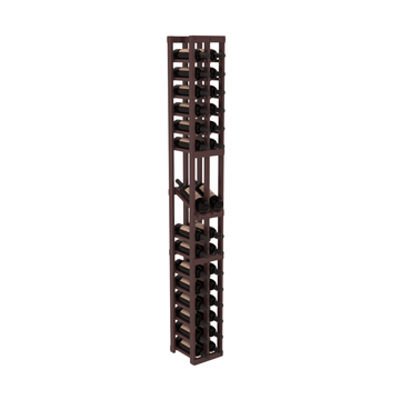 InstaCellar - 2 Column Display Row Rack in Grand Mahogany Walnut stained with WineSafe™ Satin Sealant