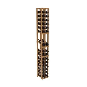 InstaCellar - 2 Column Display Row Rack in Ponderosa Pine Oak stained without WineSafe™ Satin Sealant