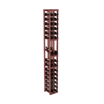 InstaCellar - 2 Column Display Row Rack in Ponderosa Pine Cherry stained with WineSafe™ Satin Sealant
