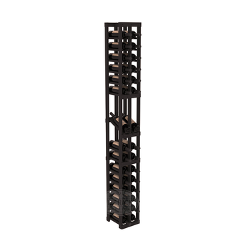 InstaCellar - 2 Column Display Row Rack in Ponderosa Pine Black stained without WineSafe™ Satin Sealant