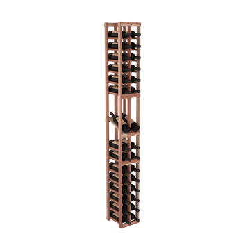 InstaCellar - 2 Column Display Row Rack in Premium Redwood Unstained with WineSafe™ Satin Sealant