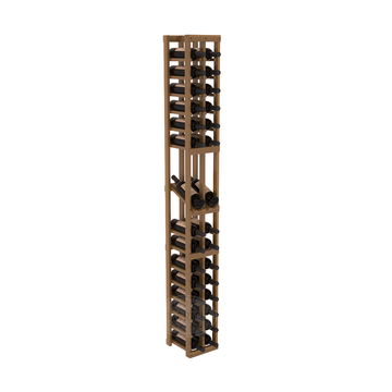 InstaCellar - 2 Column Display Row Rack in Premium Redwood Oak stained with WineSafe™ Satin Sealant