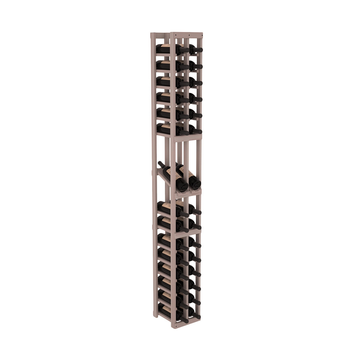 InstaCellar - 2 Column Display Row Rack in Premium Redwood Greywash stained without WineSafe™ Satin Sealant